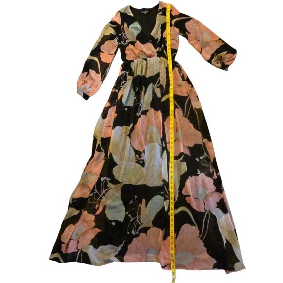 Lulu's Maxi Dress XS Wondrous Water Lilies Maxi Fairy Grunge Whimsigoth - Picture 15 of 16